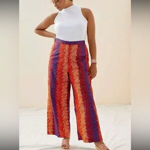 Anthropologie SIKA Abstract Wide-Leg Trousers. Size 4. EUC